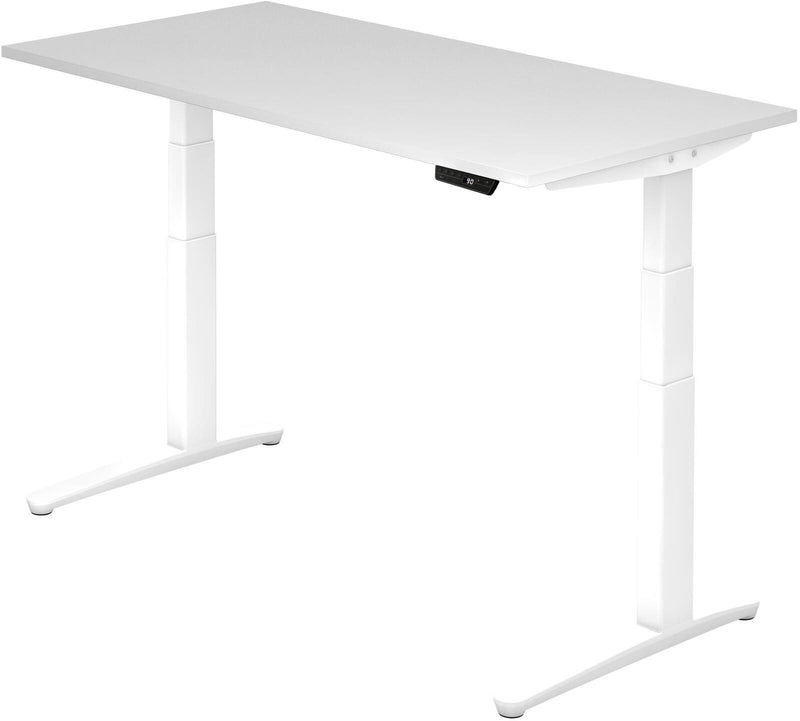 HAMMERBACHER elektrisch höhenverstellbarer Schreibtisch VXBHM16/W/WW weiß