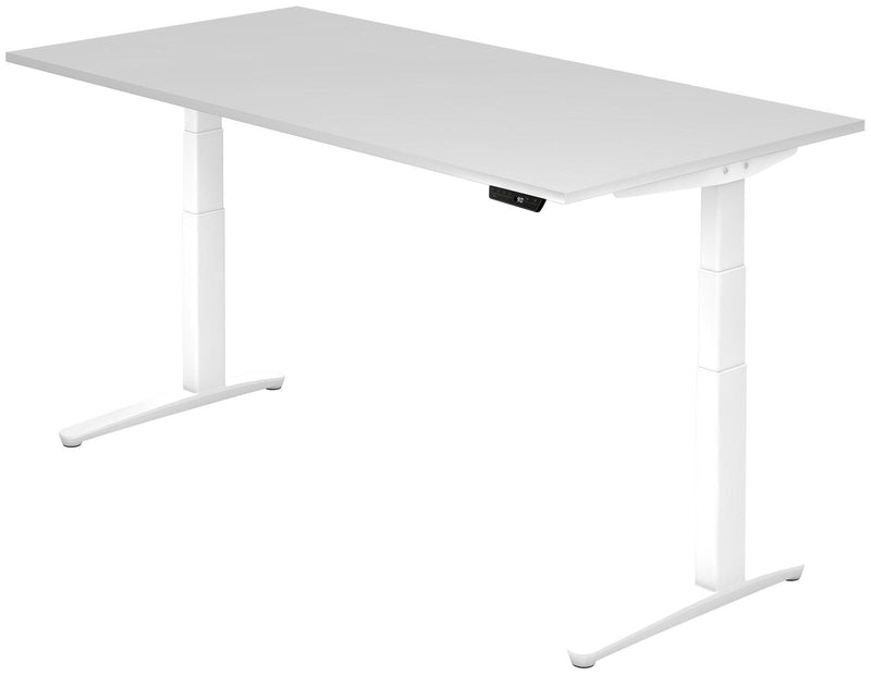 HAMMERBACHER elektrisch höhenverstellbarer Schreibtisch VXBHM2E/W/WW weiß