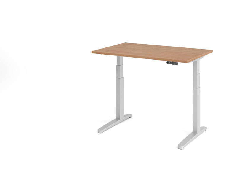 HAMMERBACHER elektrisch höhenverstellbarer Schreibtisch VXBHM12/N/SS nussbaum