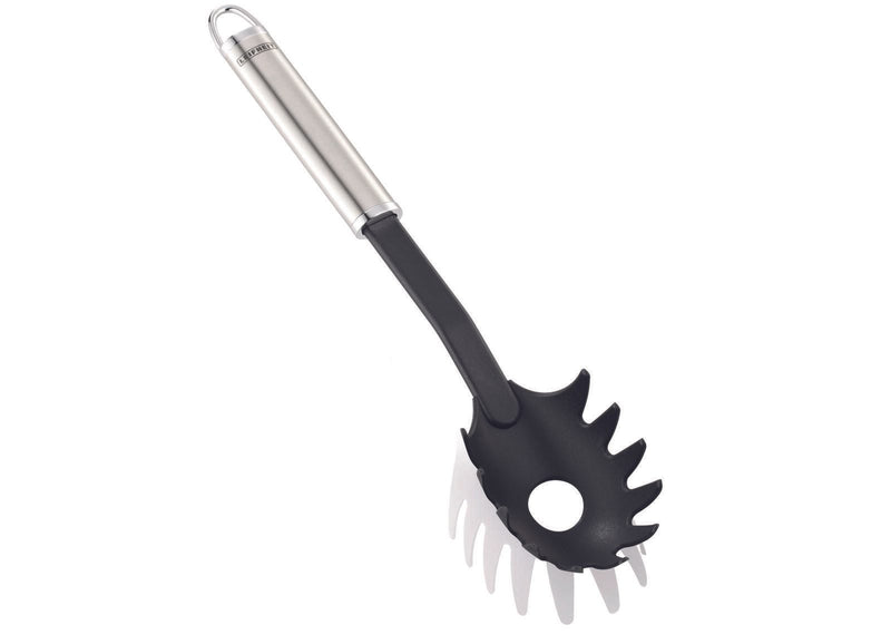 LEIFHEIT Spaghettilöffel schwarz, silber Edelstahl, Kunststoff
