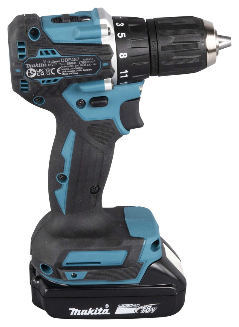 makita Akku-Bohrschrauber-Set DDF487RAJ