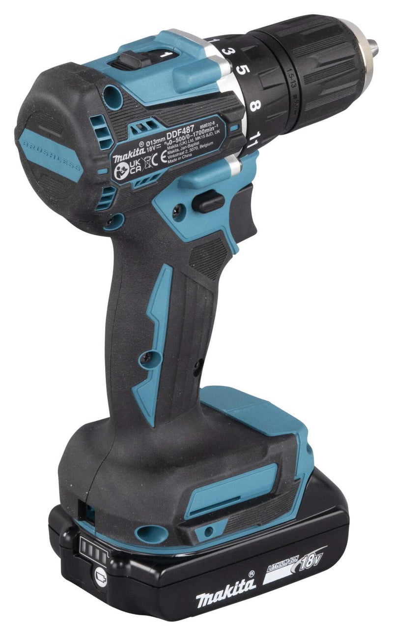 makita Akku-Bohrschrauber-Set DDF487RAJ