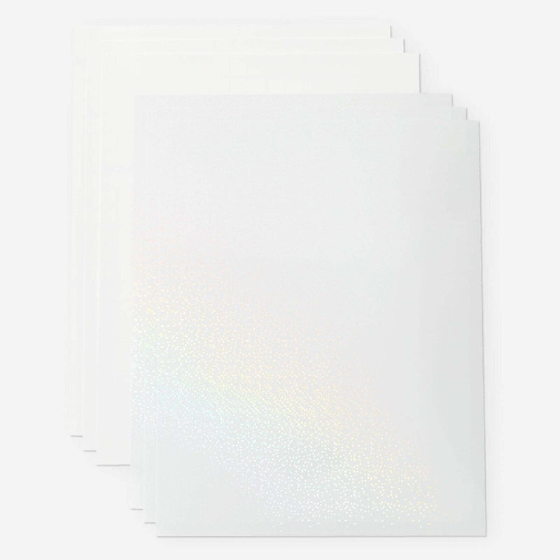 Cricut bedruckbare Aufkleberfolie für Schneideplotter weiß holografisch