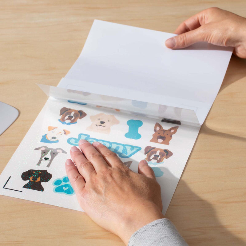 Cricut bedruckbare Aufkleberfolie für Schneideplotter weiß holografisch