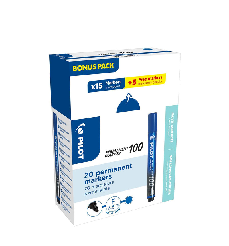 PILOT 100 Permanentmarker 1.0 mm Blau