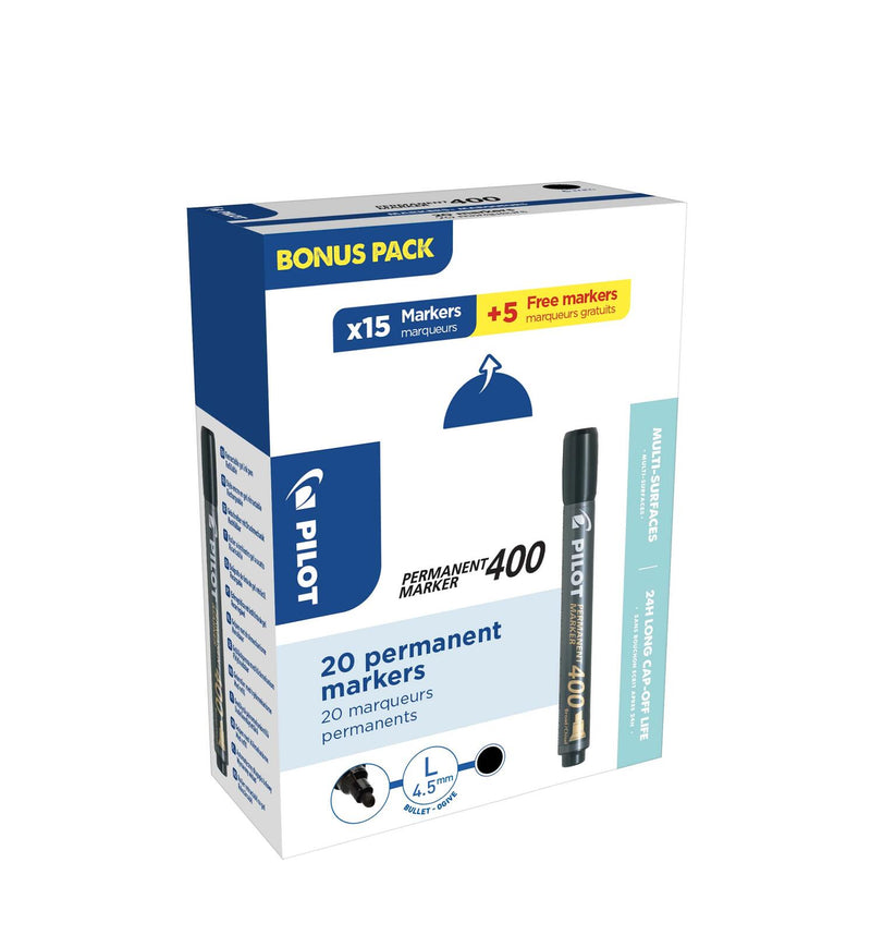 PILOT 400 Permanentmarker 1.0 - 4.0 mm Schwarz