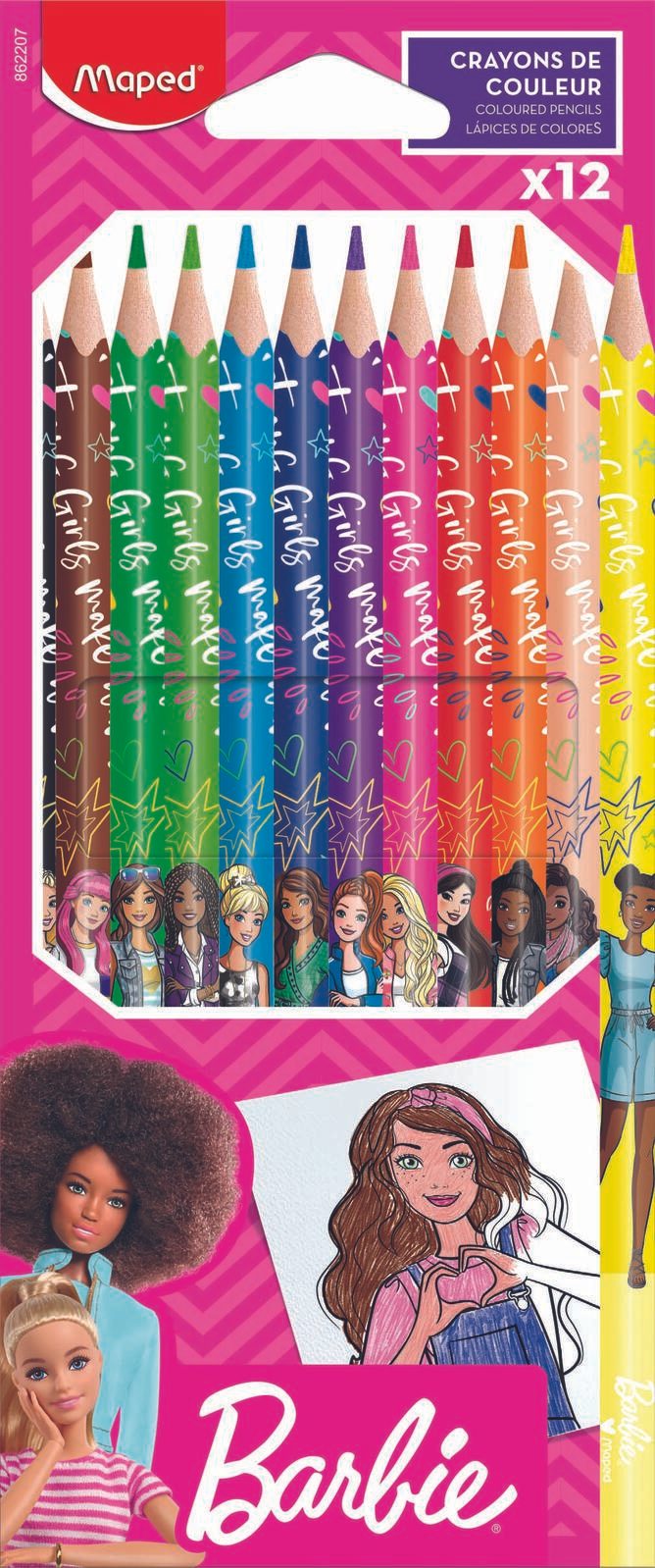 maped Buntstifte Barbie Mehrfarbig