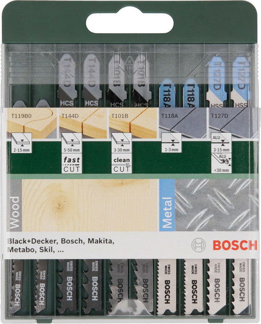 BOSCH Mixed Wood and Metal Stichsägeblätter-Set 10-teilig