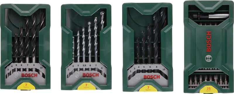 BOSCH Bohrer- und Bit-Set Multipack 3+1 Mini-X-Line-Set 46-teilig