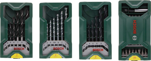 BOSCH Bohrer- und Bit-Set Multipack 3+1 Mini-X-Line-Set 46-teilig