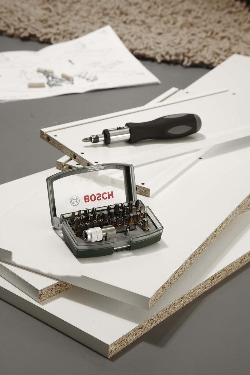 BOSCH Bit-Set Set mit Handschraubendreher 32-teilig