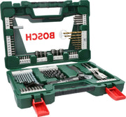 BOSCH Bohrer- und Bit-Set mit LED-Taschenlampe und Rollgabelschlüssel 83-teilig
