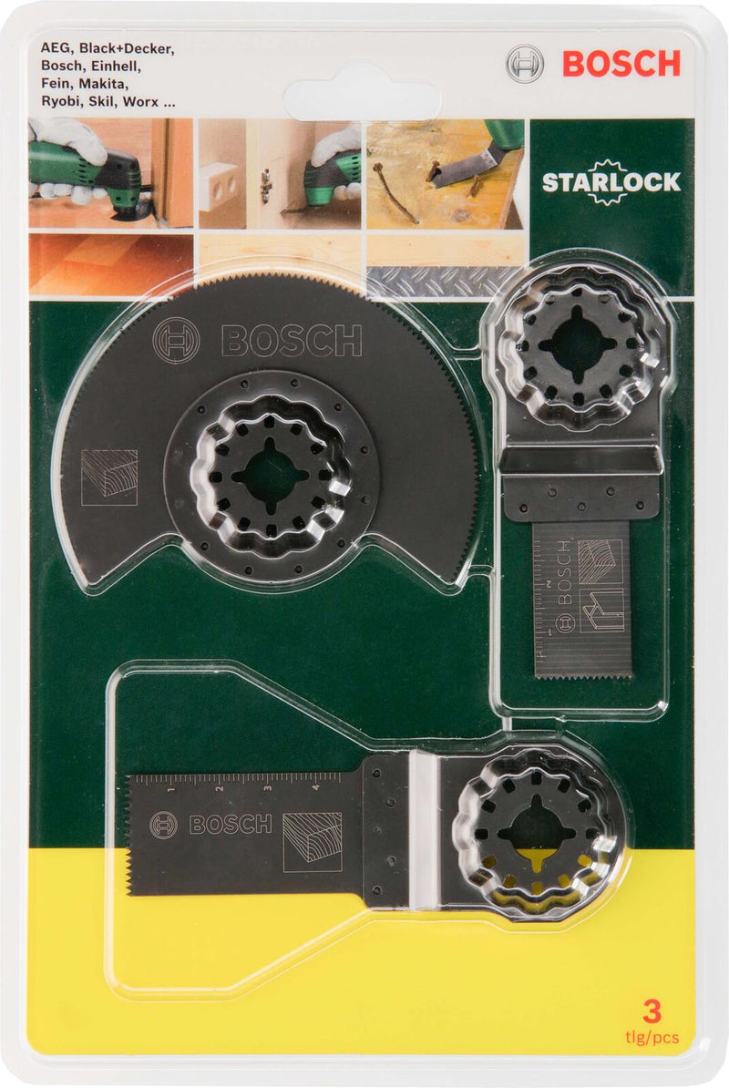 BOSCH Starlock Starter-Set „Wood“ Tauchsägeblätter-Set 3-teilig