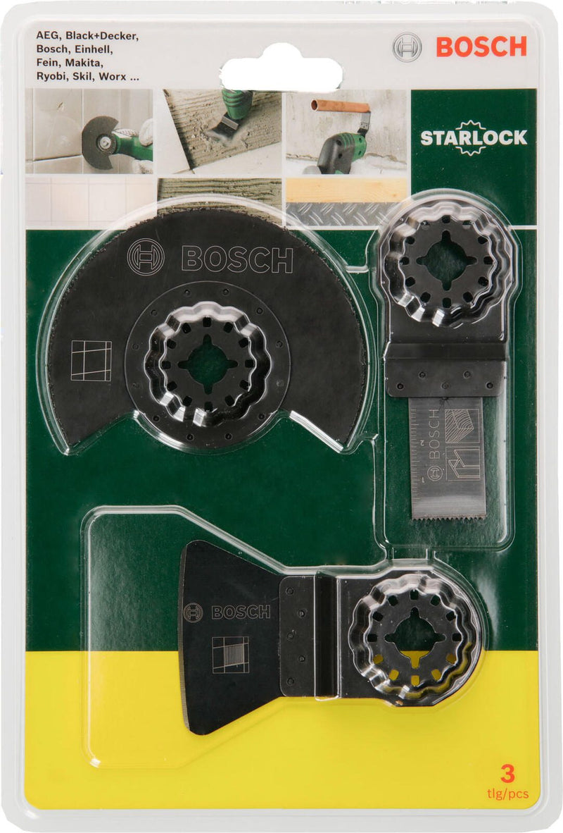 BOSCH Starlock Starter-Set „Tiles“ Tauchsägeblätter-Set 3-teilig