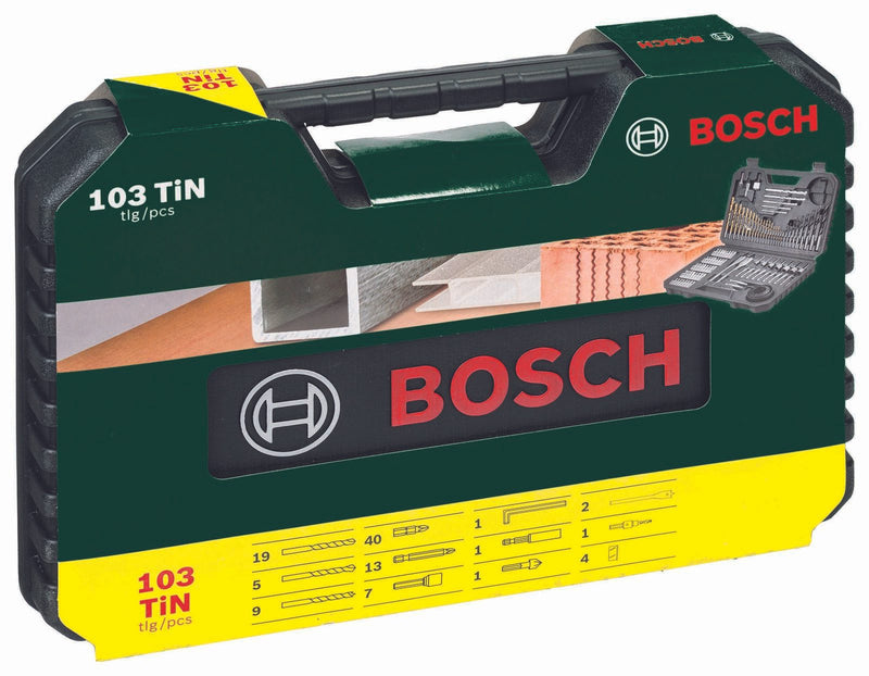 BOSCH Bohrer- und Bit-Set TiN V-Line Set 103-teilig