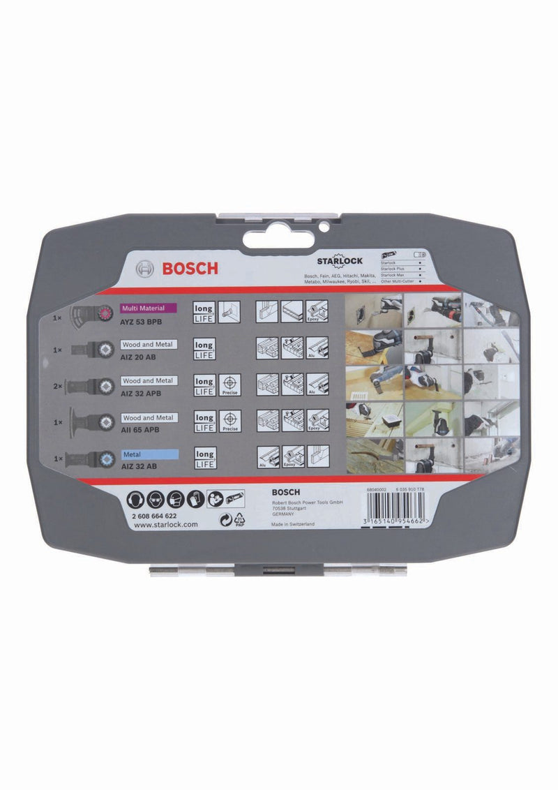 BOSCH Starlock Set für Elektriker und Trockenbauer Tauchsägeblätter-Set 6-teilig