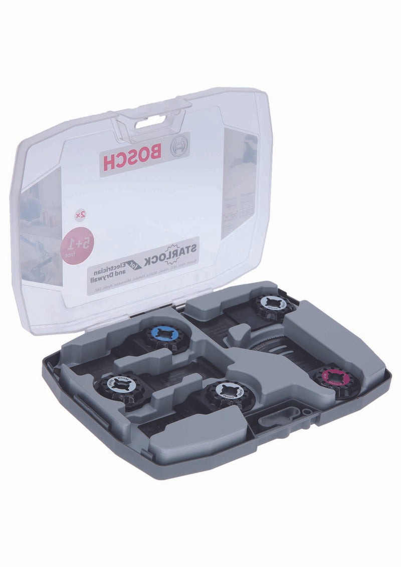 BOSCH Starlock Set für Elektriker und Trockenbauer Tauchsägeblätter-Set 6-teilig