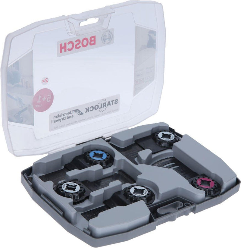 BOSCH Starlock Set für Elektriker und Trockenbauer Tauchsägeblätter-Set 6-teilig