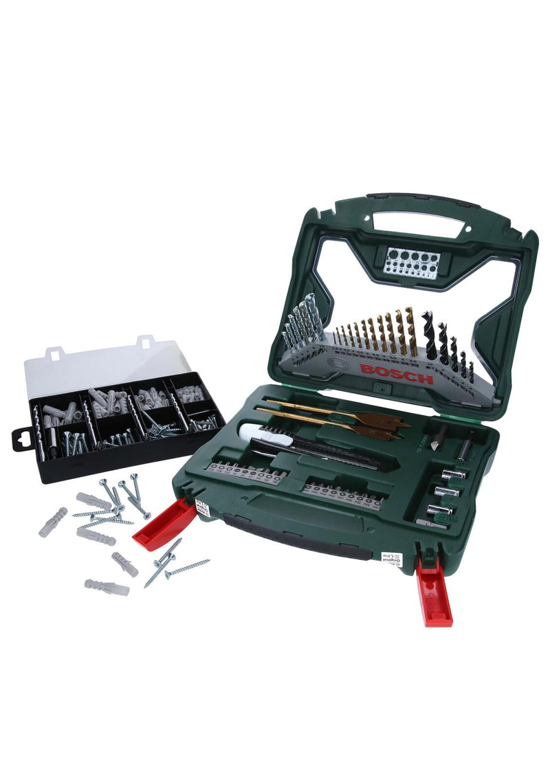 BOSCH Bohrer- und Bit-Set X-Line 50Ti plus 173-teilig Fixier-Set 223-teilig