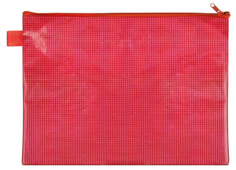 VELOFLEX Reißverschlussbeutel A4 rot