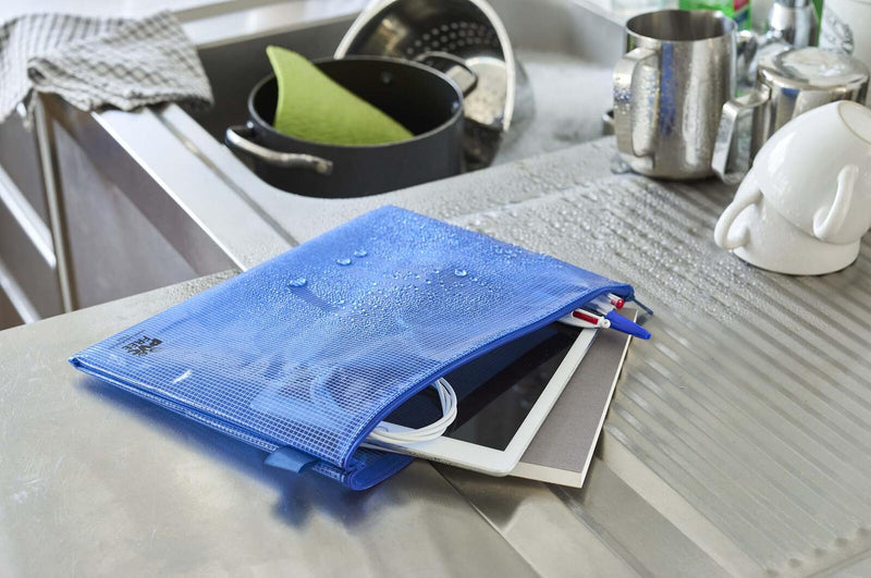 VELOFLEX Reißverschlussbeutel A4 blau