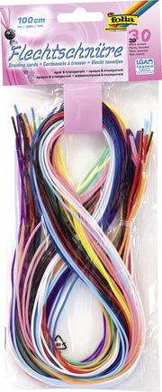 folia Bastelset Flechtschnüre Basic Mix