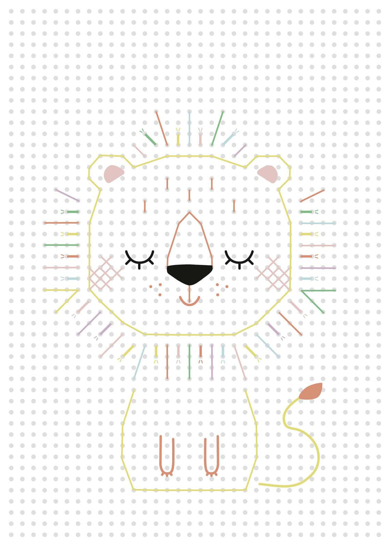 folia Stickbild Stickkarton Animal