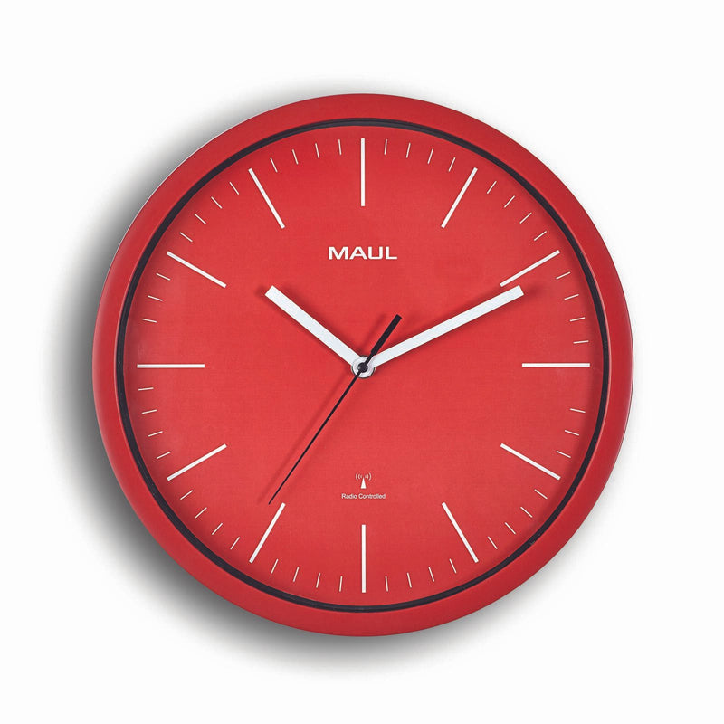 MAUL Funkwanduhr MAULjump Ø 31 cm rot