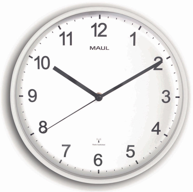 MAUL Funkwanduhr MAULsprint Ø 30.5 cm weiß