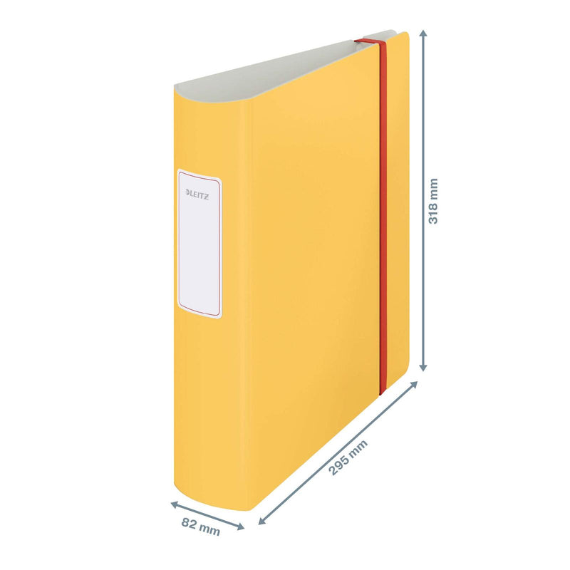 LEITZ Ordner Rückenbreite 8.2 cm DIN A4 stabile Pappe warmes gelb