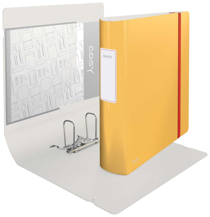 LEITZ Ordner Rückenbreite 8.2 cm DIN A4 stabile Pappe warmes gelb