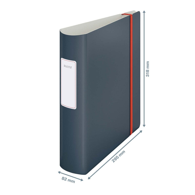 LEITZ Ordner Rückenbreite 8.2 cm DIN A4 stabile Pappe samtgrau