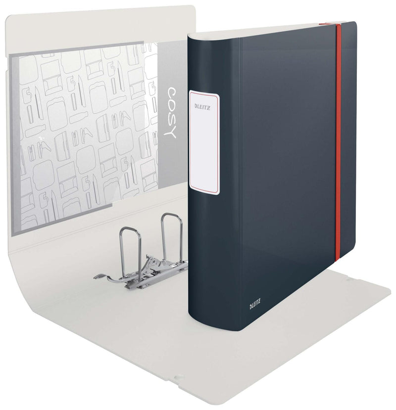 LEITZ Ordner Rückenbreite 8.2 cm DIN A4 stabile Pappe samtgrau