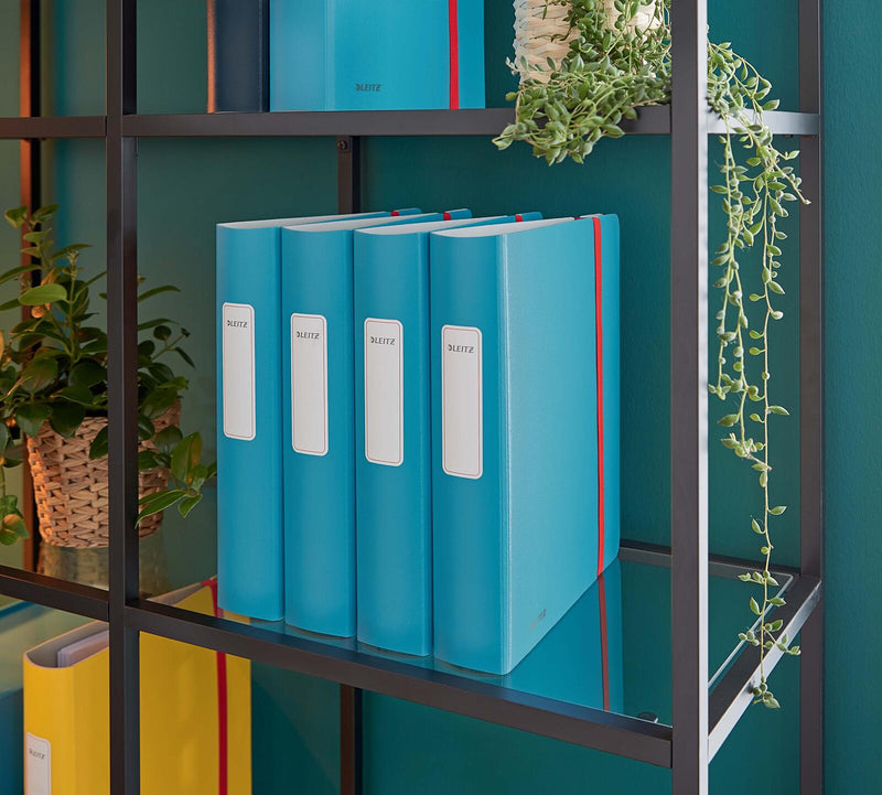 LEITZ Ordner Rückenbreite 6.5 cm DIN A4 stabile Pappe sanftes blau