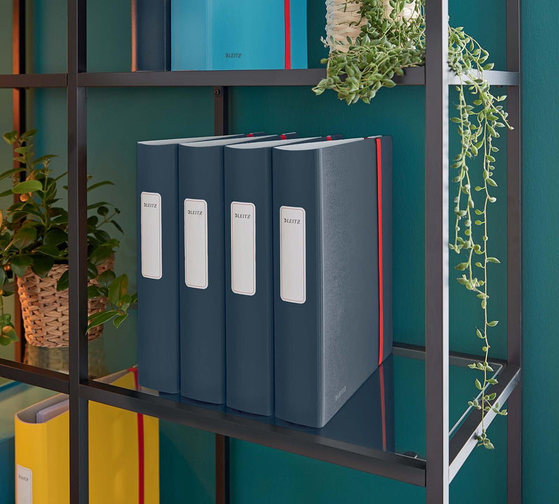 LEITZ Ordner Rückenbreite 6.5 cm DIN A4 stabile Pappe samtgrau