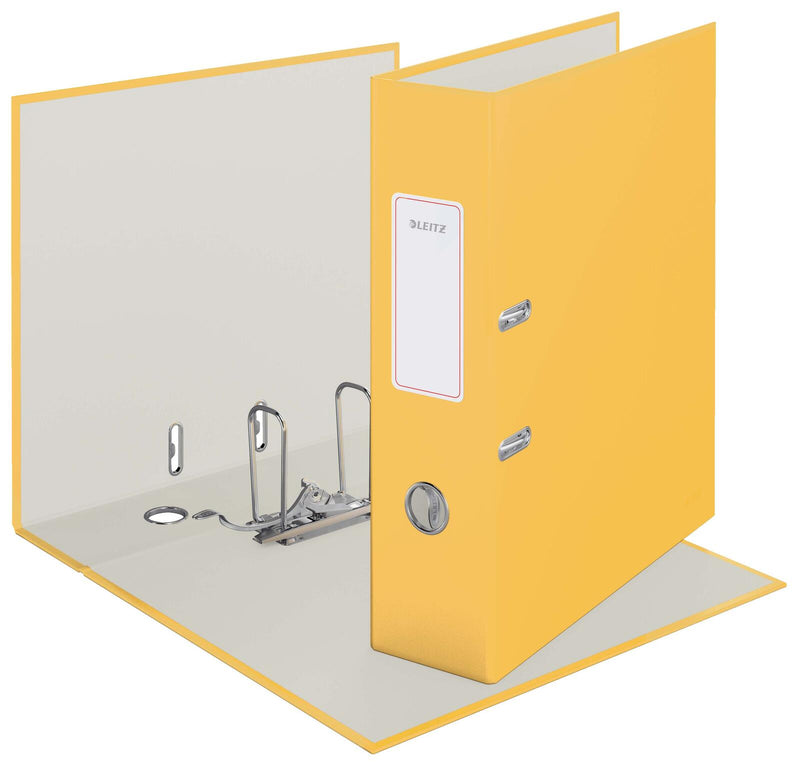LEITZ Ordner Rückenbreite 8 cm DIN A4 stabile Pappe warmes gelb