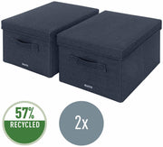 2 LEITZ Aufbewahrungsboxen grau 28,5 x 38,0 x 20,3 cm