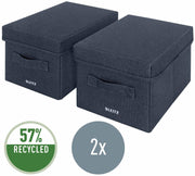 2 LEITZ Aufbewahrungsboxen grau 19,0 x 28,5 x 16,0 cm