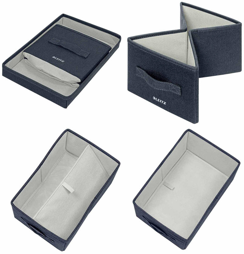 2 LEITZ Aufbewahrungsboxen grau 19,0 x 28,5 x 16,0 cm