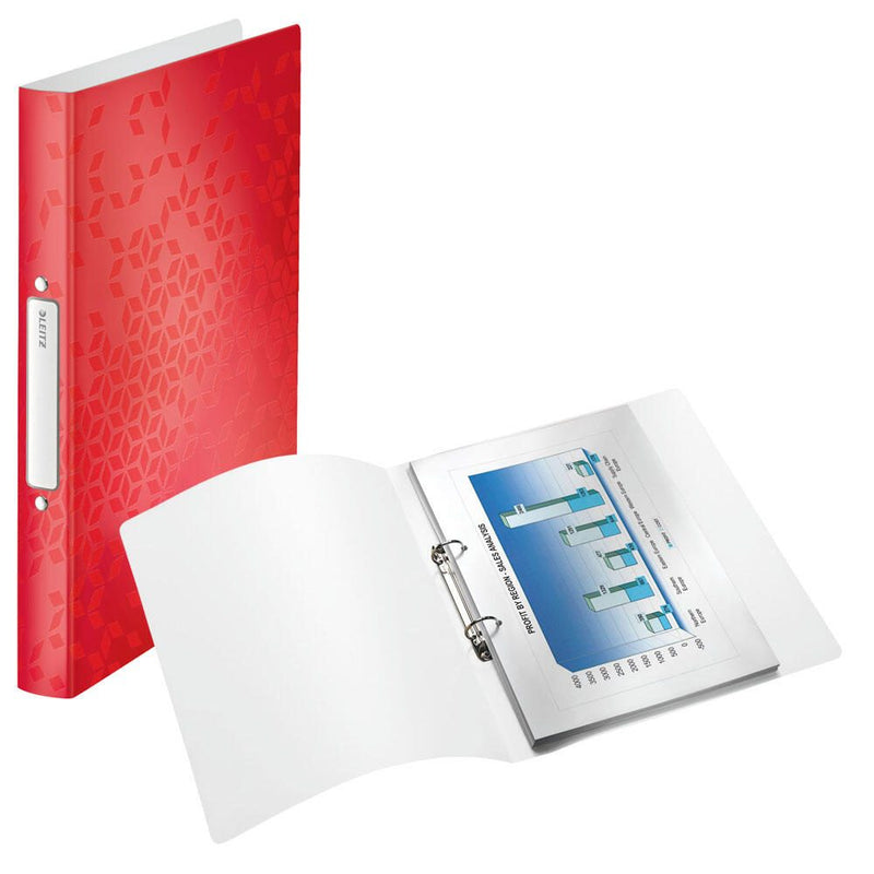 LEITZ Ringbuch 2-Ringe DIN A4 3.2 cm rot