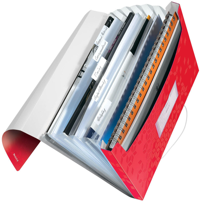 LEITZ WOW 4589 Fächermappe DIN A4 6 -Fach rot