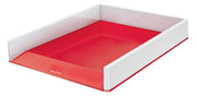 LEITZ Briefablage WOW Duo Colour DIN A4 perlweiß/rot