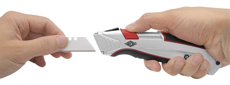 WEDO Safety Alu Cuttermesser 19 mm silber/schwarz