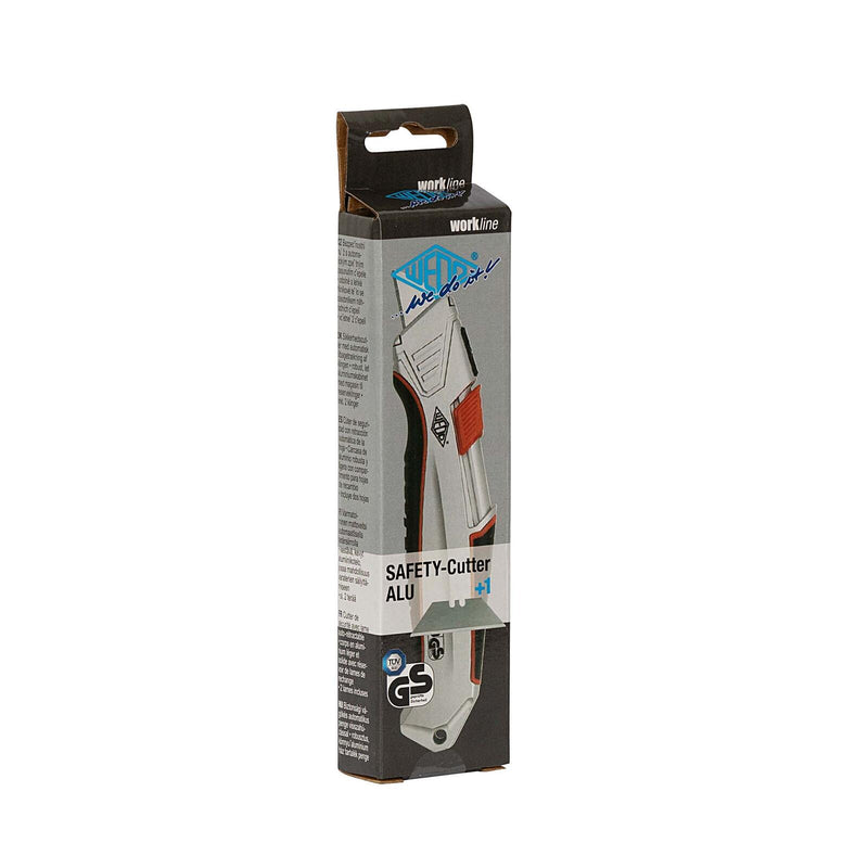 WEDO Safety Alu Cuttermesser 19 mm silber/schwarz