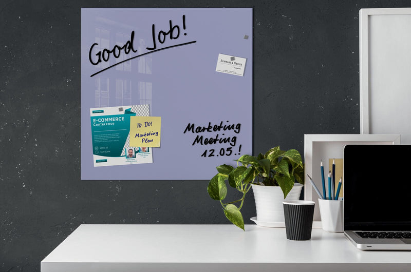 SIGEL Glas-Magnettafel artverum® 48,0 x 48,0 cm lavendel