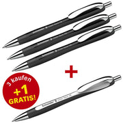 Schneider Slider Rave XB schwarz Kugelschreiber 0.7 mm, Schreibfarbe: Blau, 3 St. + GRATIS 1 Slider Rave XB