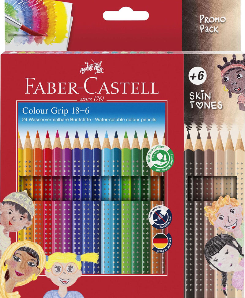 FABER-CASTELL Buntstifte Colour Grip Skin Tones Mehrfarbig