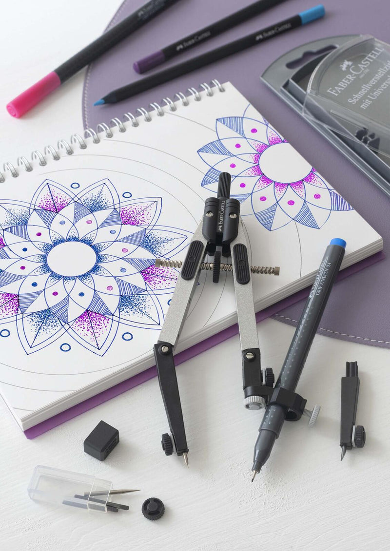 FABER-CASTELL Zirkel silber-schwarz