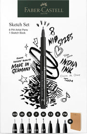 FABER-CASTELL Handlettering-Set Pitt Artist Pen Schwarz