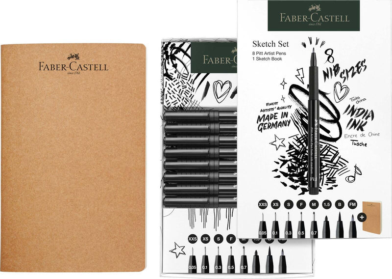 FABER-CASTELL Handlettering-Set Pitt Artist Pen Schwarz